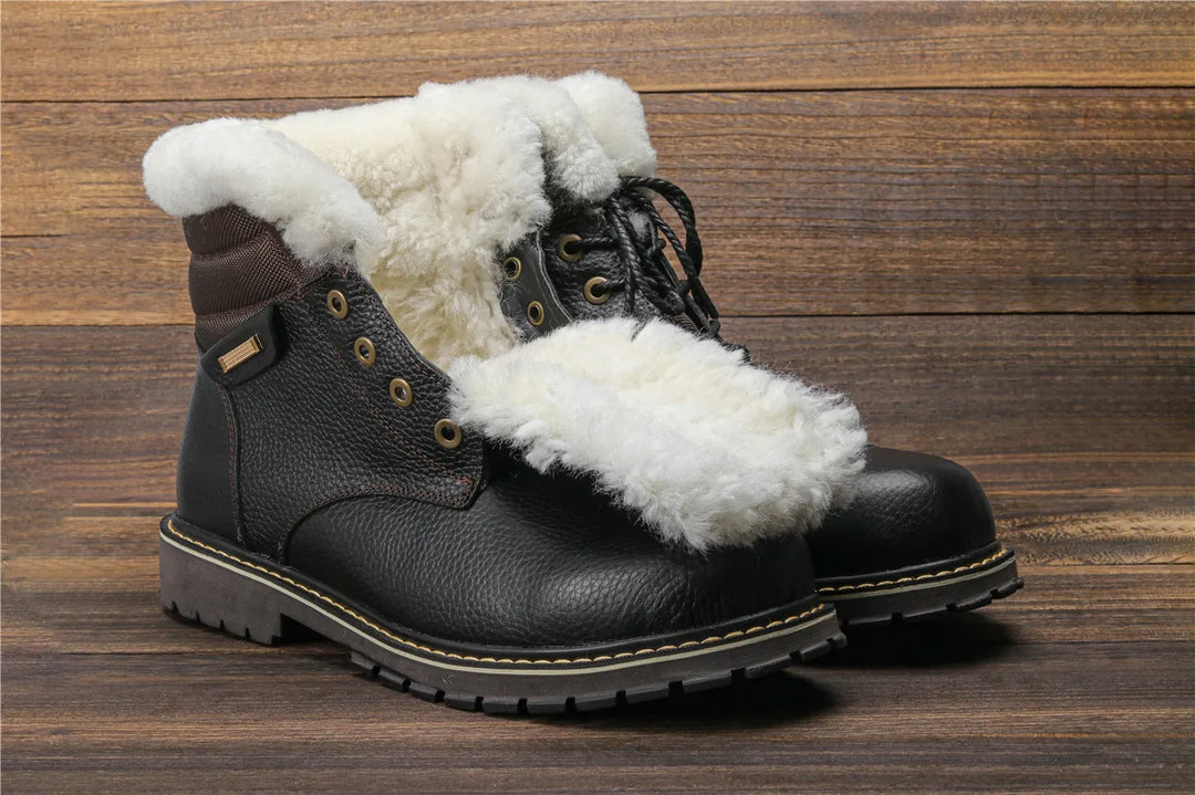 Sammy Jackson™ Leren Winterlaarzen | Met heerlijk warme wollen voering