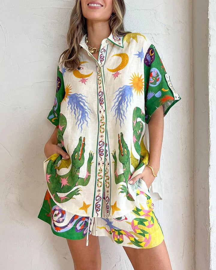 Two-piece summer set for women with color and comfort - Mira