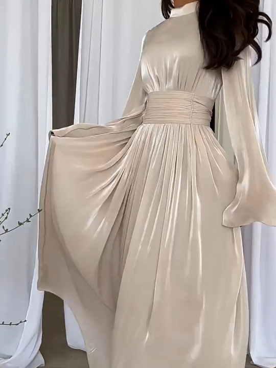 Fantasierijke Maxi Jurk met Vloeiende Snit - Valentina