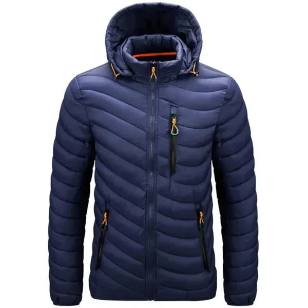 Waterafstotend heren donsjack met afneembare capuchon – Alaric