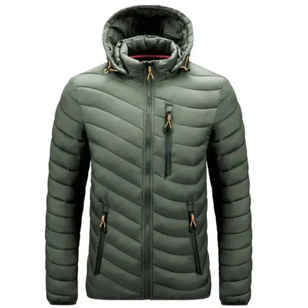 Waterafstotend heren donsjack met afneembare capuchon – Alaric
