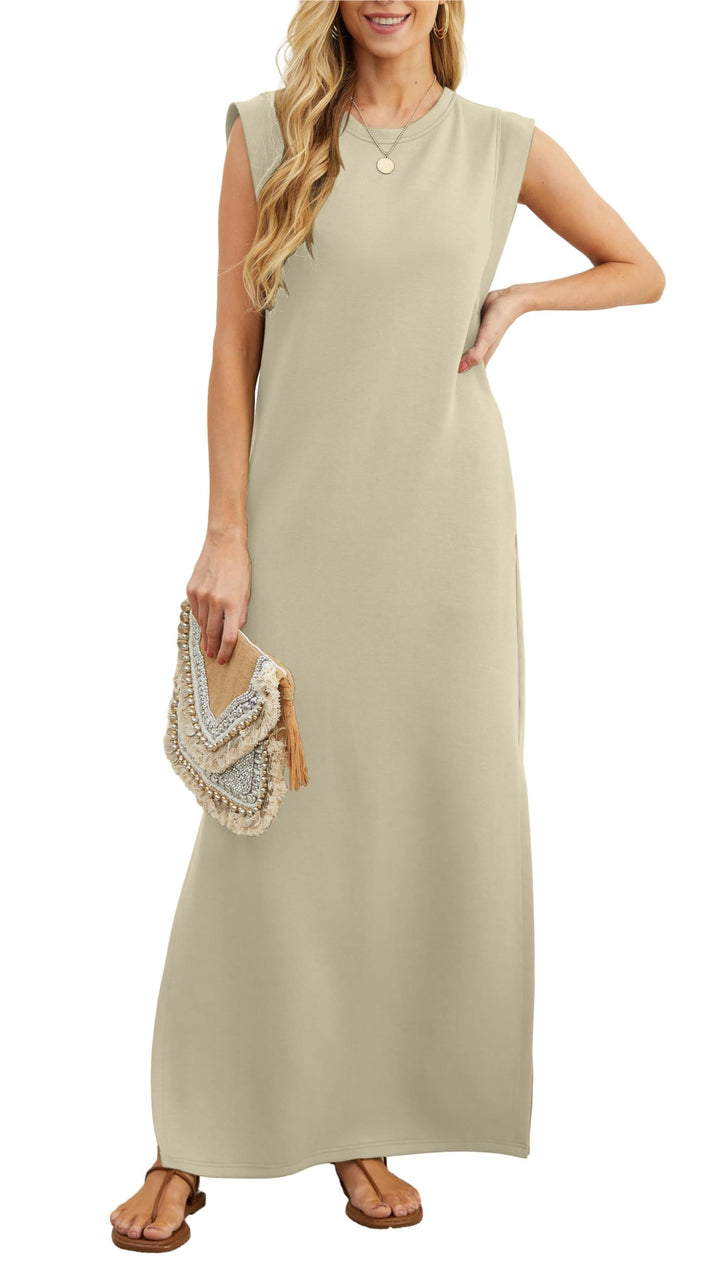 Airy maxi dress with pockets for women – Romy
