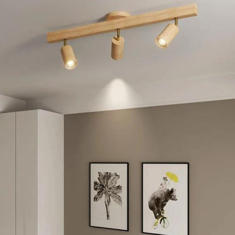 Adjustable Wooden Ceiling Spot Lamp - EcoLux