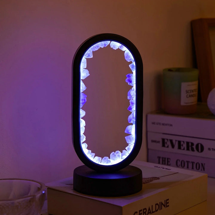 Ręcznie wykonana lampa z ametystem - Serenith
