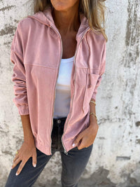 Casual Women's Hoodie with Hood and Zipper – Noemi
