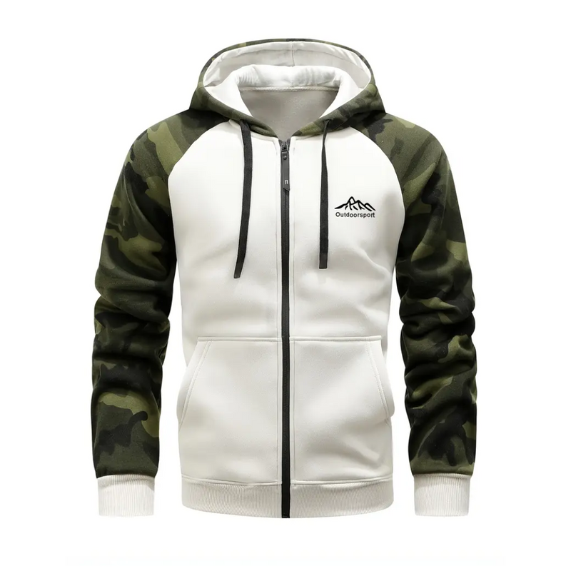 Warm en comfortabel heren camo fleecejack – Ethan