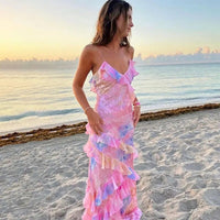 Colorful Summer Dress with Ruffles – Liora