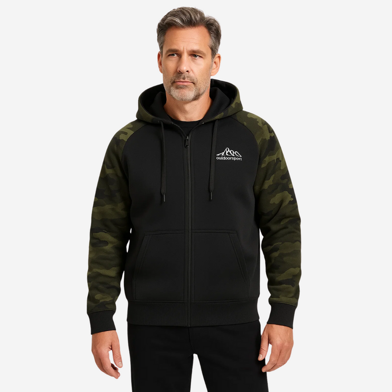 Warm en comfortabel heren camo fleecejack – Ethan