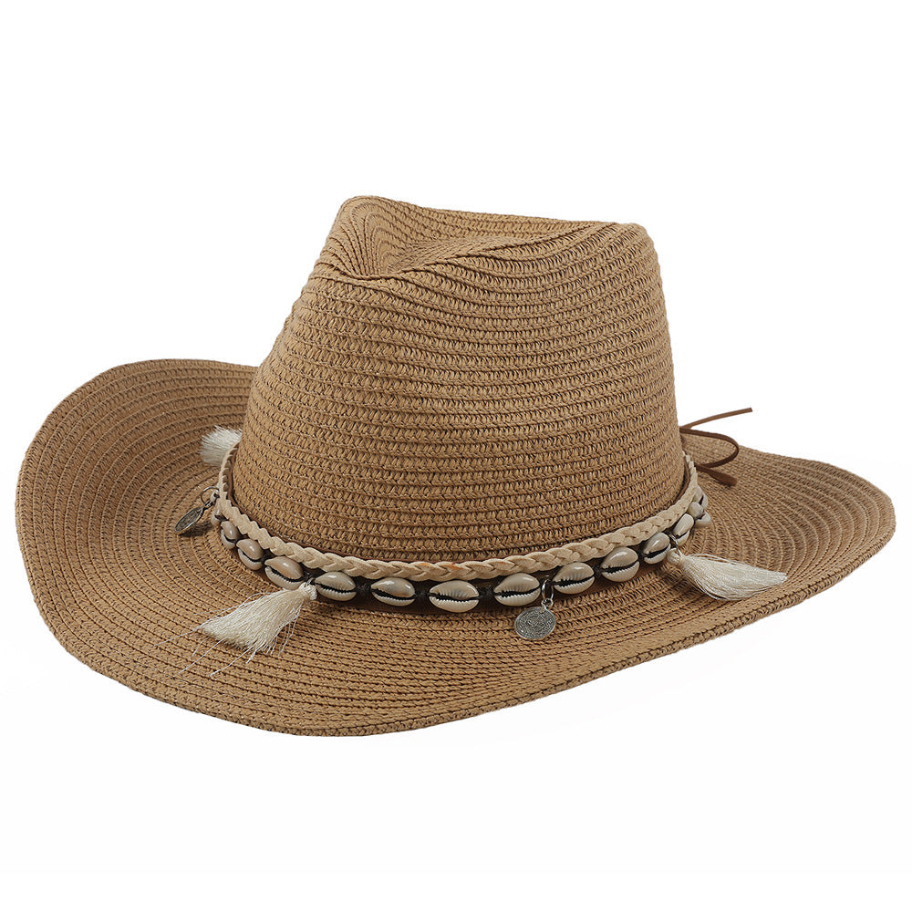 Lichte zomerhoed met schelpen en kwastjes – Jasmine