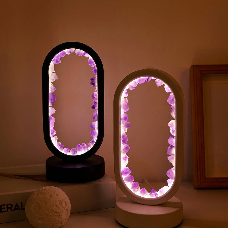 Ręcznie wykonana lampa z ametystem - Serenith