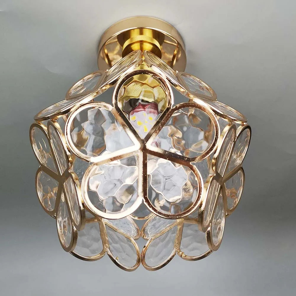 Glass Flower Ceiling Lamp - FloraGlow