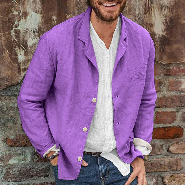 Light cotton-linen men's jacket – Lennart