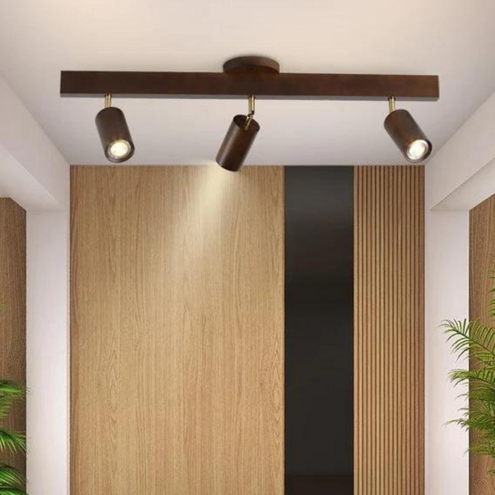 Adjustable Wooden Ceiling Spot Lamp - EcoLux