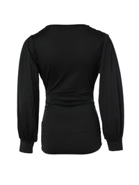 Trendy V-Hals Top Met Charmante Ruches - Elise