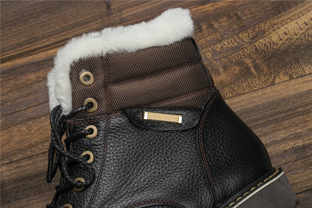 Sammy Jackson™ Leren Winterlaarzen | Met heerlijk warme wollen voering