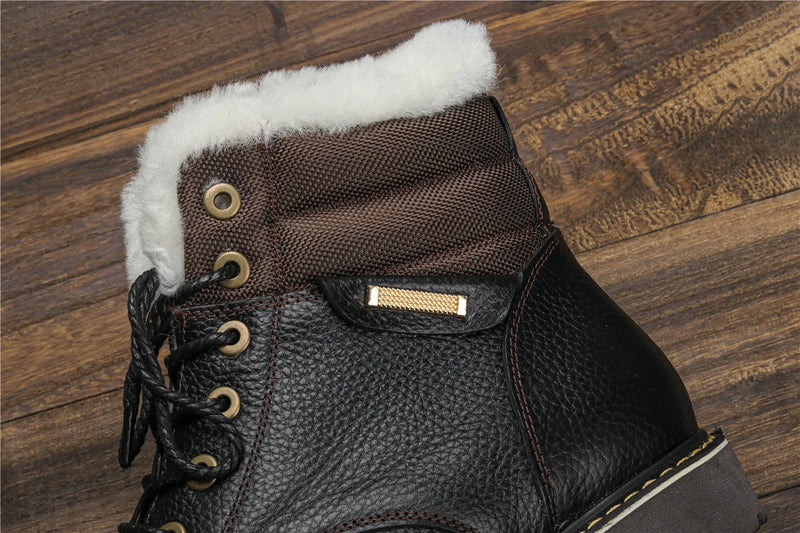 Sammy Jackson™ Leren Winterlaarzen | Met heerlijk warme wollen voering