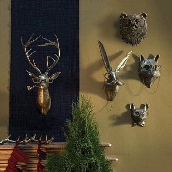 Playful Animal Head Wall Decor - WallCritters