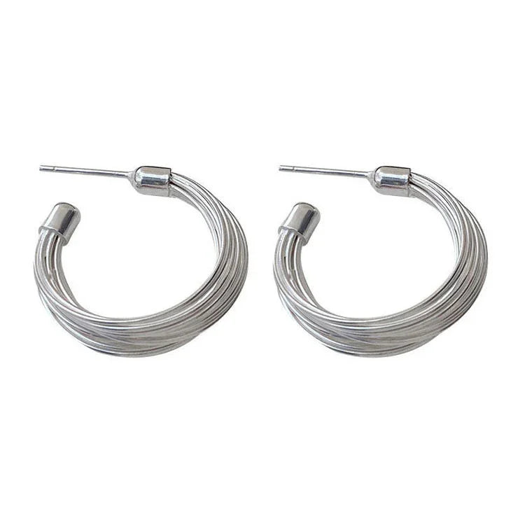 Layered Line Hoops - Amelie