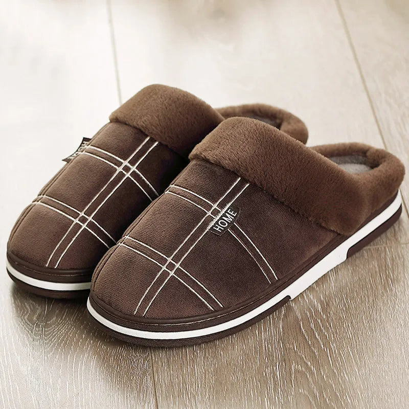 Sammy Jackson™ Check Instappers | Fluweelzachte geruite pantoffels