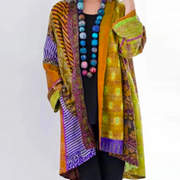 Boho Autumn Cardigan with Colorful Pattern – Maravilla