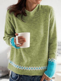 Comfortable Green Women's Sweater - Elin