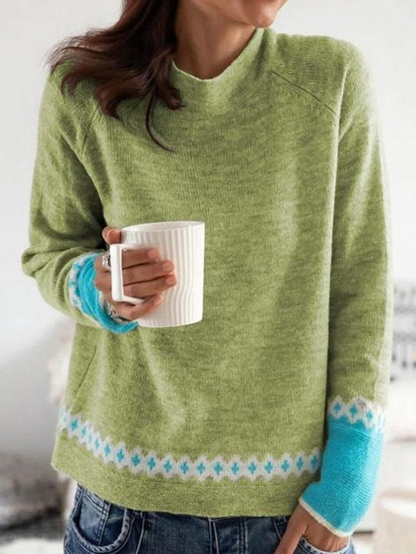 Comfortable Green Women's Sweater - Elin