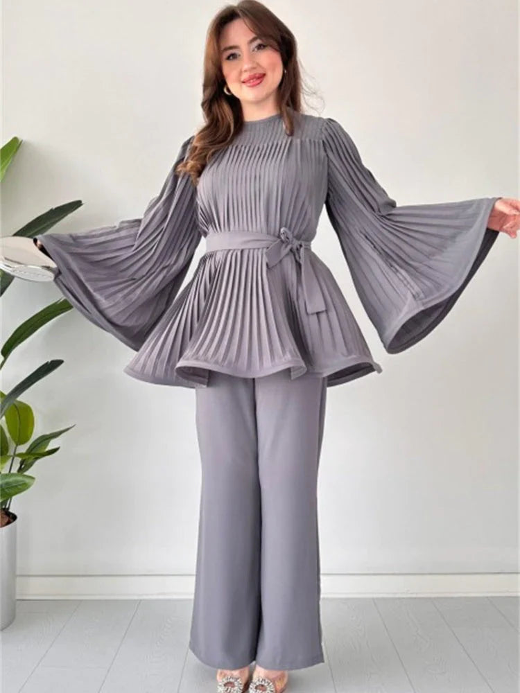 Dames Geplooide Kledingset – Selene