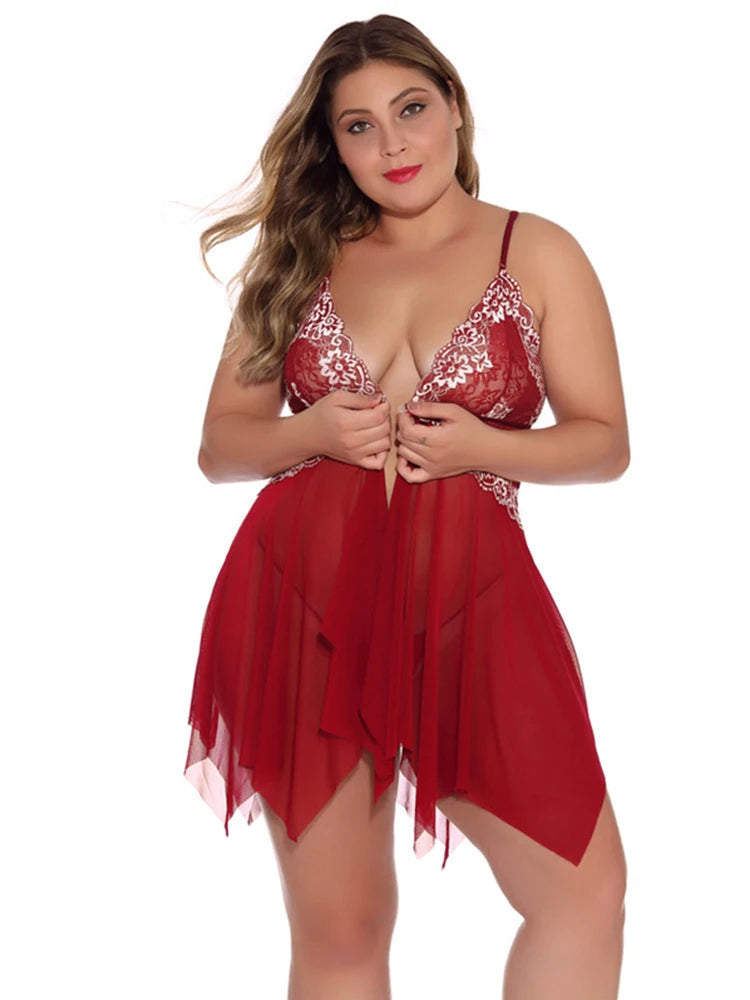 Sammy Jackson™ Lara Plus-Size Lingerieset | Transparant & Sexy