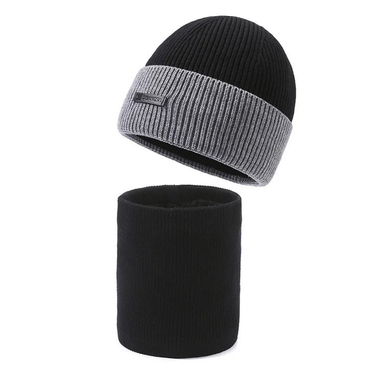 Sammy Jackson™ Wool Beanie Set | Chill knitted men's hat and scarf