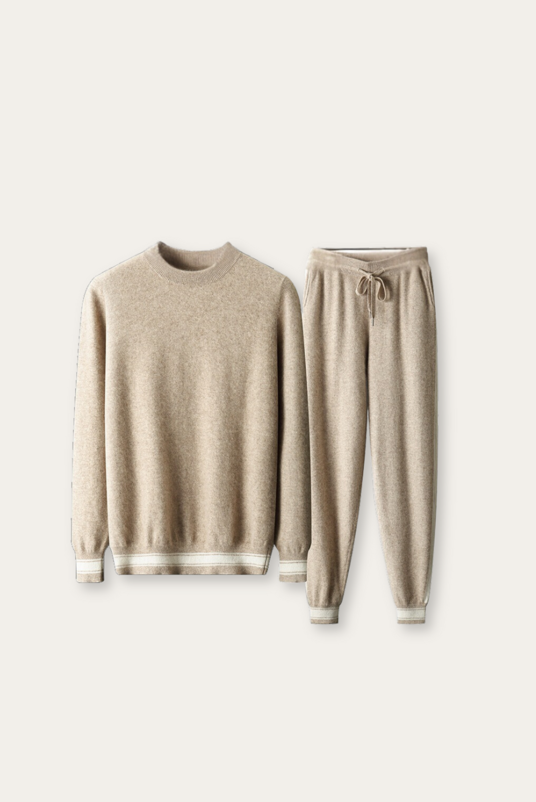 Light Brown Cashmere Merino Wool Set – Alessio