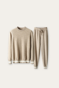 Light Brown Cashmere Merino Wool Set – Alessio