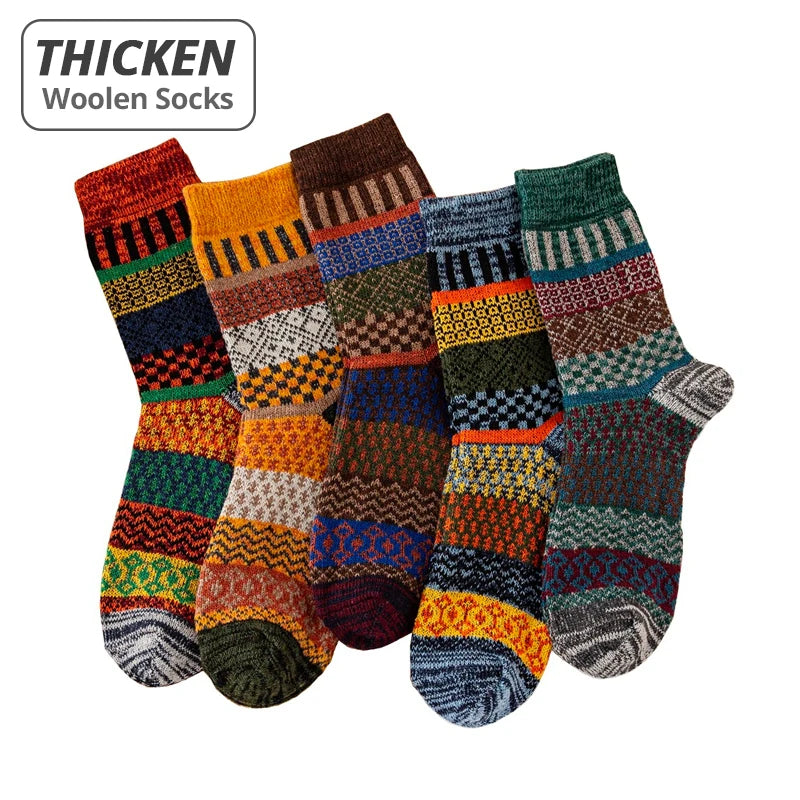 Sammy Jackson™ Retro Woolies Zestaw | Ciepłe i wygodne skarpetki ze stylowym wzorem