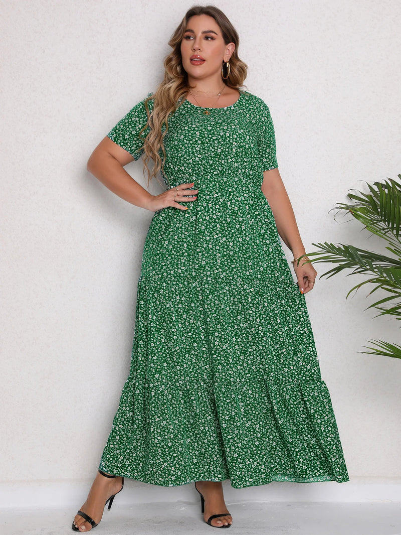 Sammy Jackson™ Stella Plus-Size Maxi-Jurk | Kleurrijk & Stijlvol