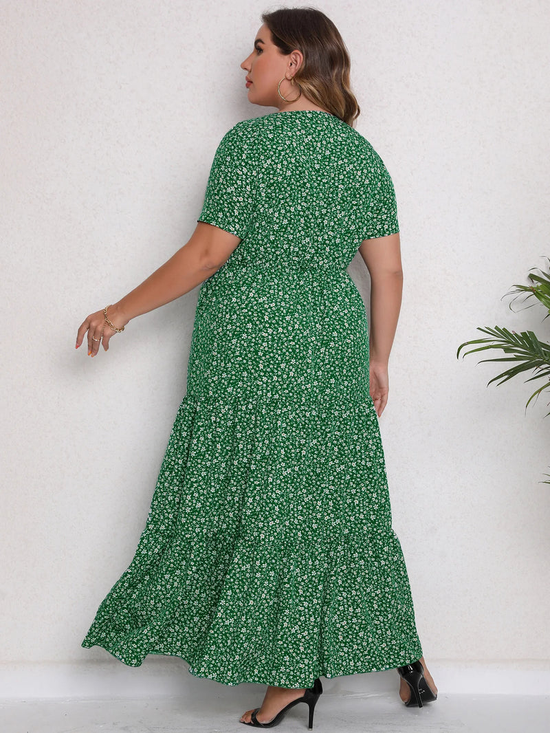 Sammy Jackson™ Stella Plus-Size Maxi-Jurk | Kleurrijk & Stijlvol