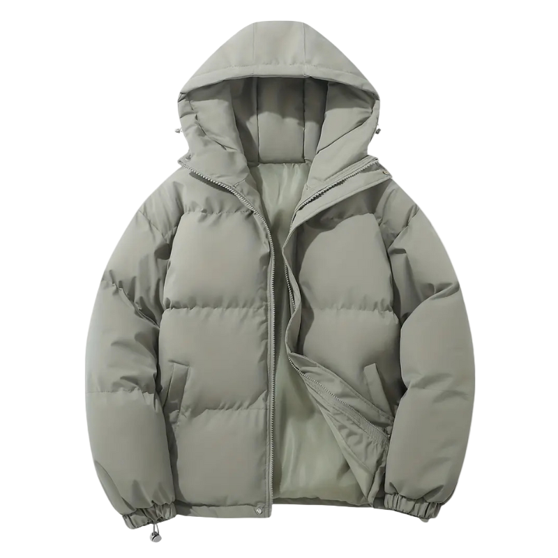 Padded men's puffer jacket with hood – Elias