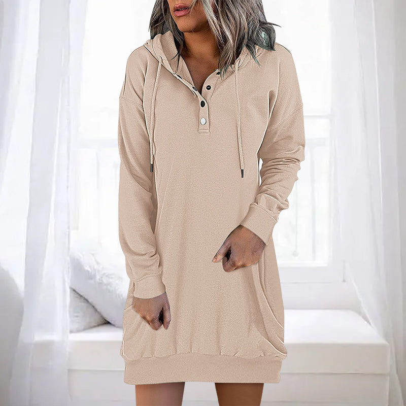 Minimalist Long Women's Hoodie – Valeria