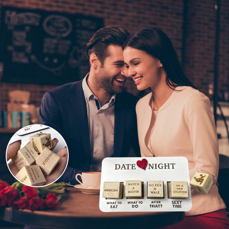Luxe Houten Date Night Dobbelstenen Set - Creatieve en Spannende Date Ideeën - Verassingsspel