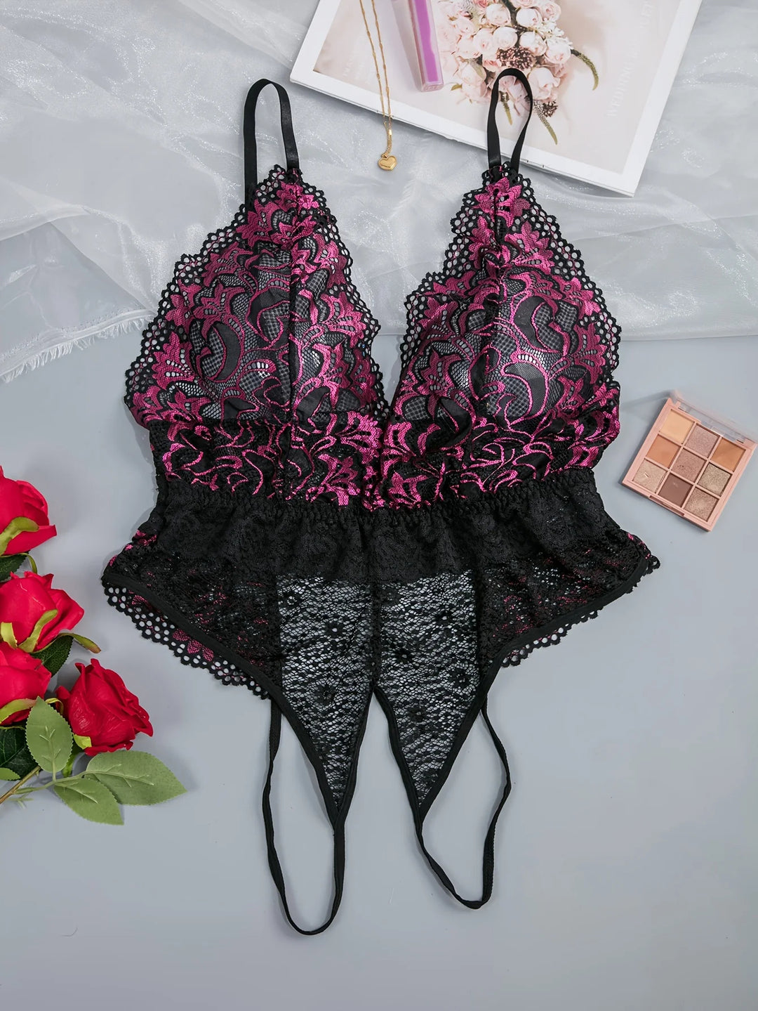 Sammy Jackson™ Amber Plus-Size Bodysuit | Sensueel & Transparant