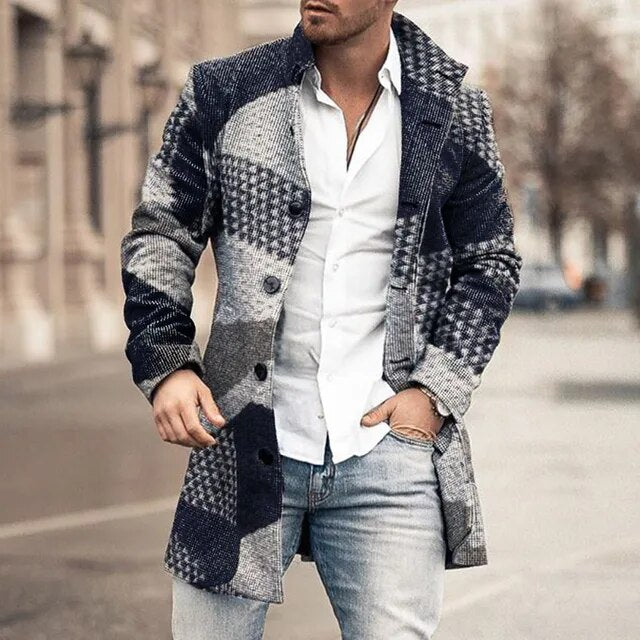 Sammy Jackson™ Long Jacket | Casual winter jacket with button closure