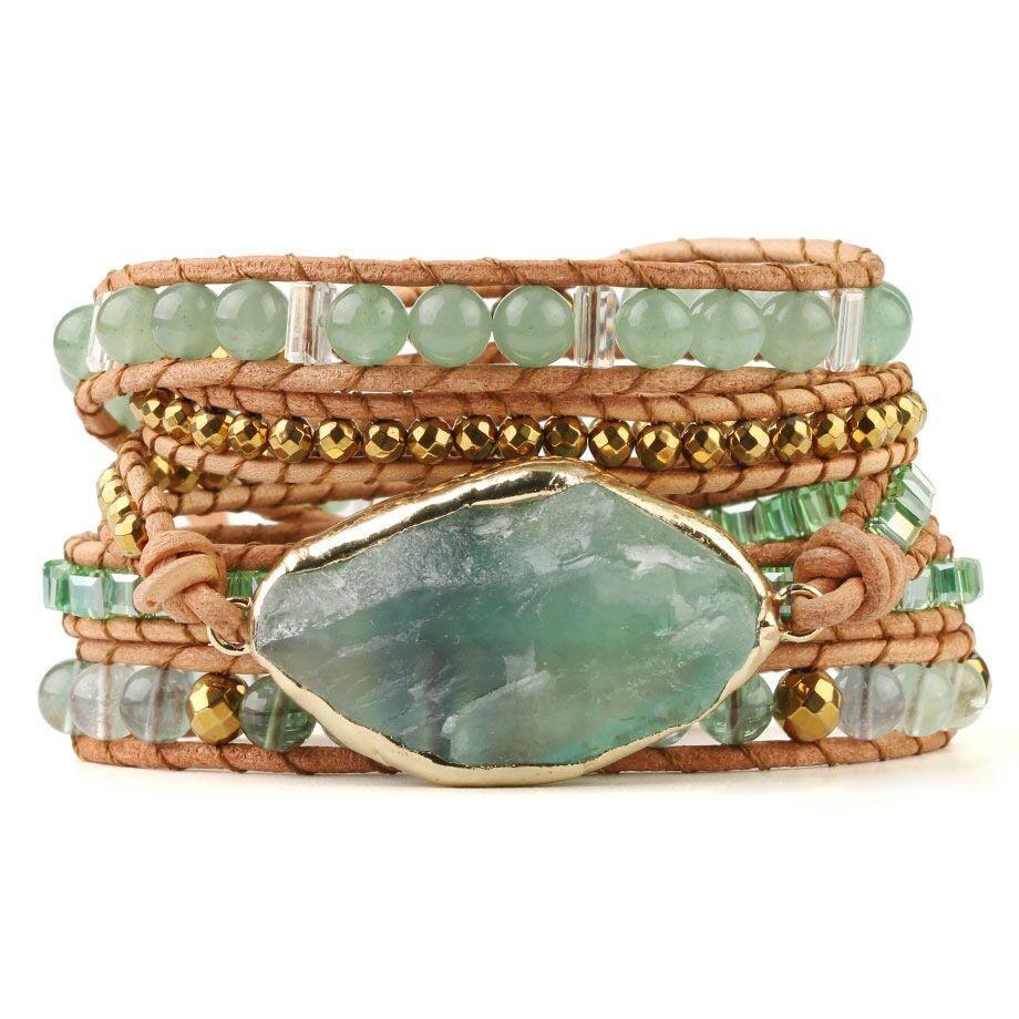 Detoxifying Fluorite Wrap Bracelet - Iris
