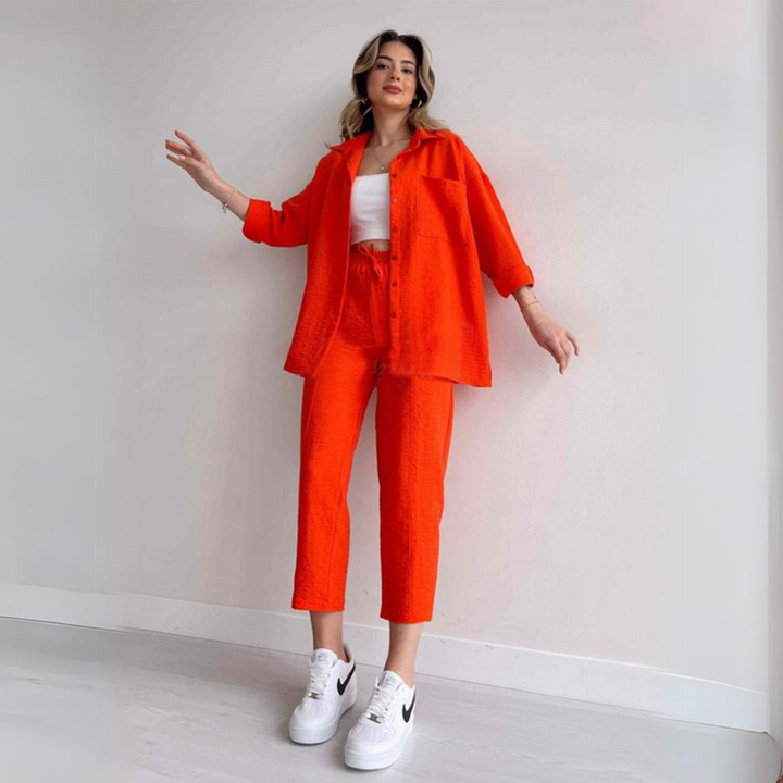 Light Two-Piece Linen Women's Set - Camille