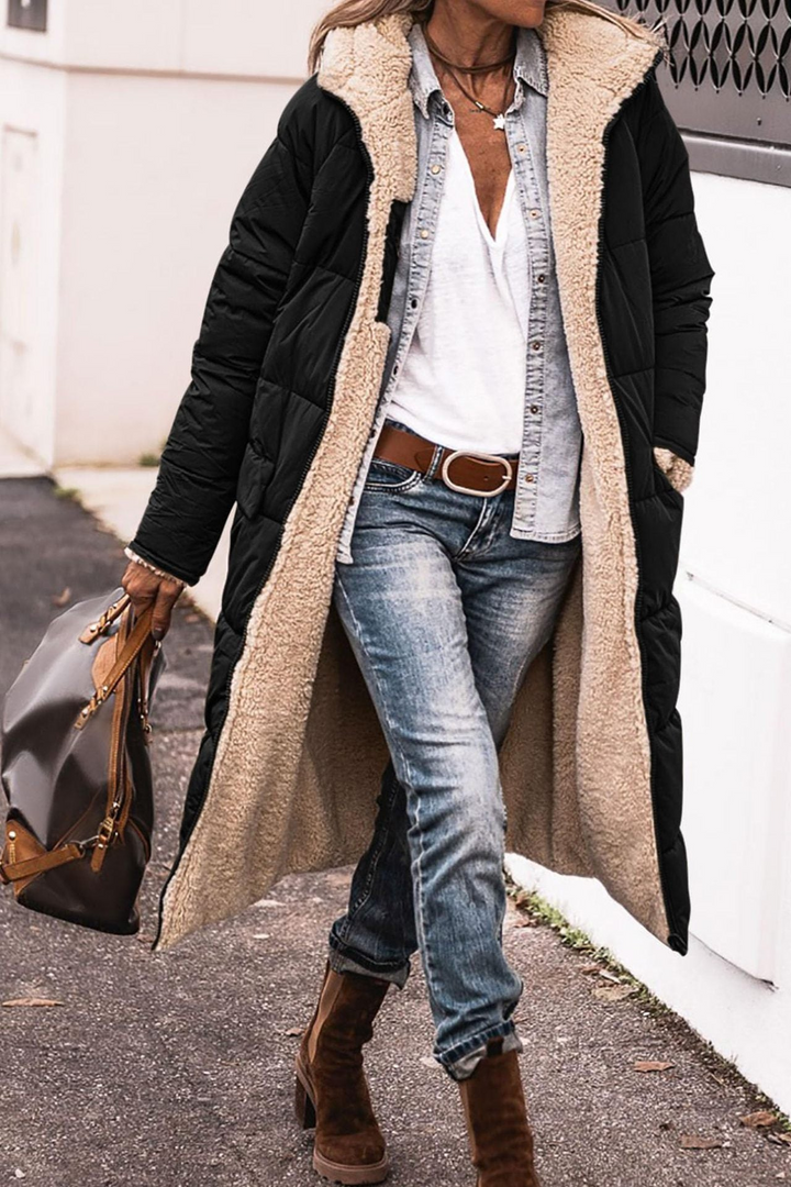 Trendy Reversible Women's Winter Coat - Sofia