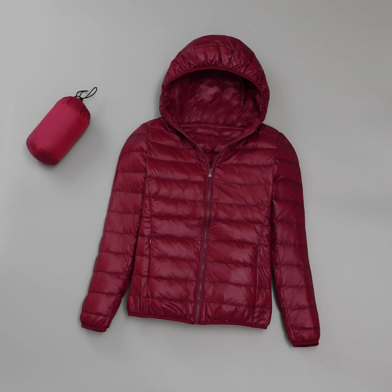 Ultra-Light Quilted Women's Jacket with Hood – Elara