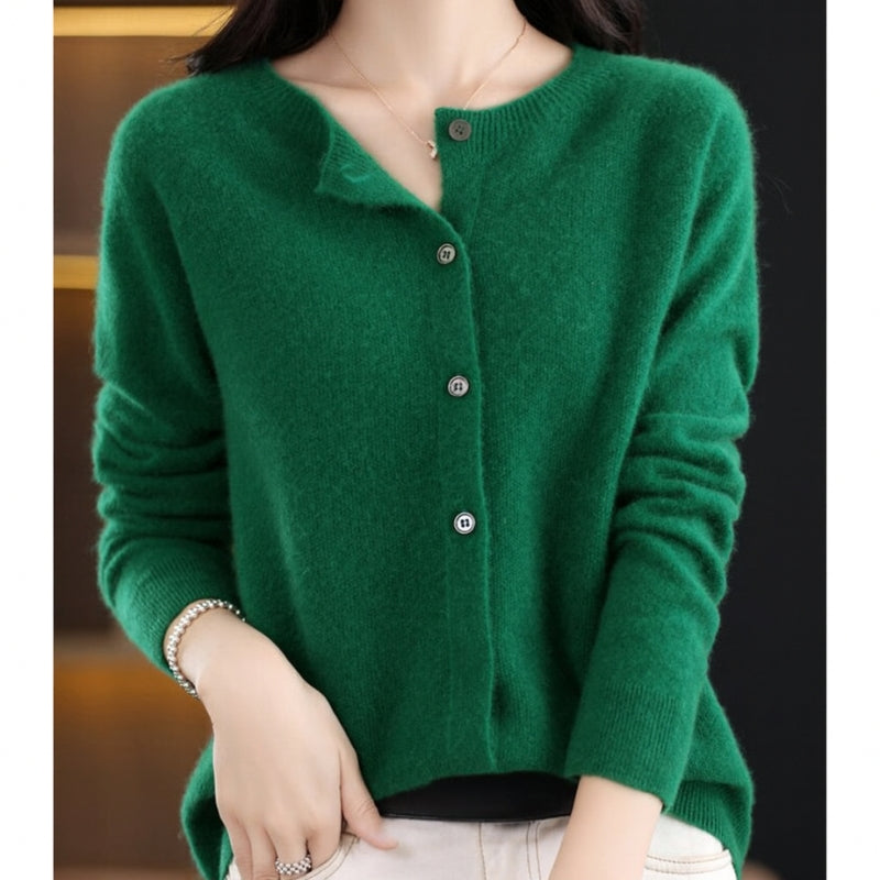 Women's Crew Neck Cardigan – Amalia
