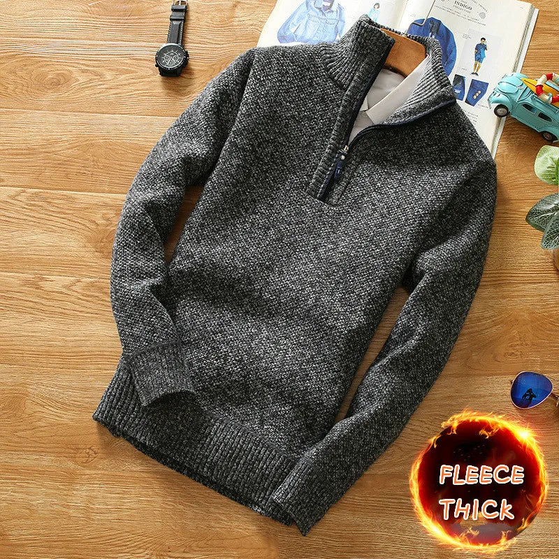 Sweter Sammy Jackson™ Bart | Wełniany sweter z półzamkiem