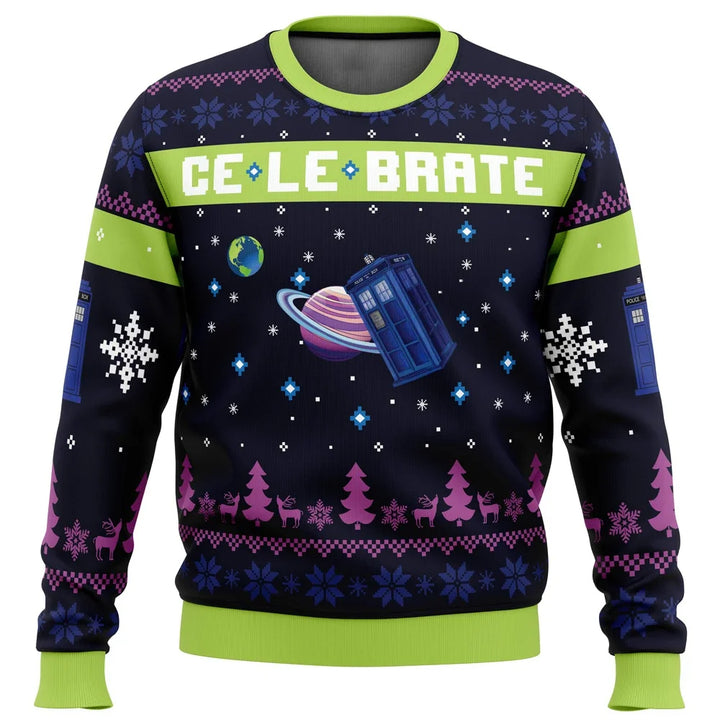 Sammy Jackson™ Tardis Sweater | The Christmas sweater for Whovians!