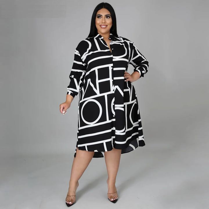 Sammy Jackson™ Georgia Plus-Size Jurk | Casual & Uniek