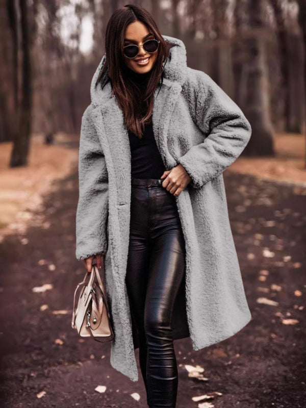 Women's trench coat with belt & double button closure – Clara