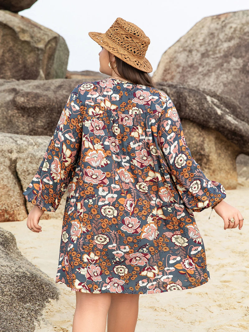 Sammy Jackson™ Jennifer Plus-Size Zomerjurk | Rustiek & Casual