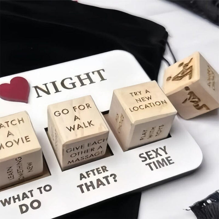 Luxe Houten Date Night Dobbelstenen Set - Creatieve en Spannende Date Ideeën - Verassingsspel